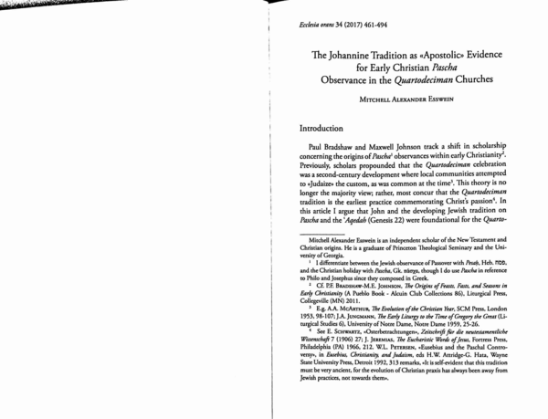 (PDF) The Johannine Tradition as "Apostolic" Evidence for Early ...