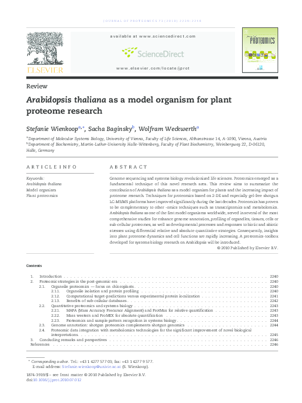 Arabidopsis a model organism | PPTX