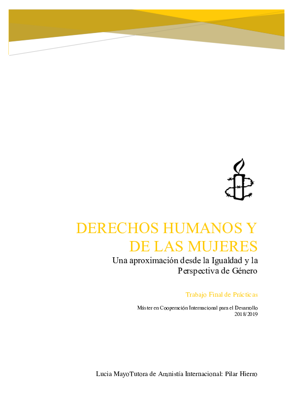 (PDF) DERECHOS HUMANOS Y DE LAS MUJERES Una aproximación desde la ...