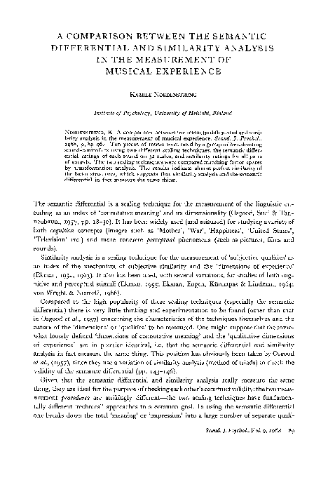 (PDF) A Comparison Between the Semantic Differential and Similarity ...