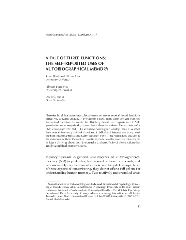 (PDF) A TALE of Three Functions: The Self?Reported Uses of ...