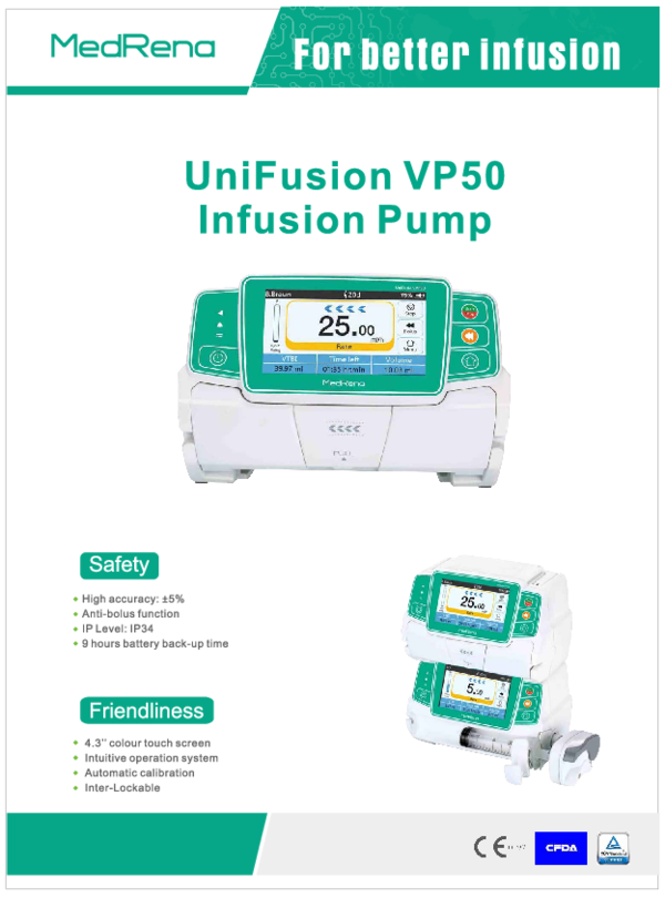 (PDF) MedRena Infusion Pump VP50 Syringe Pump SP50.pdf Sonia Zhang