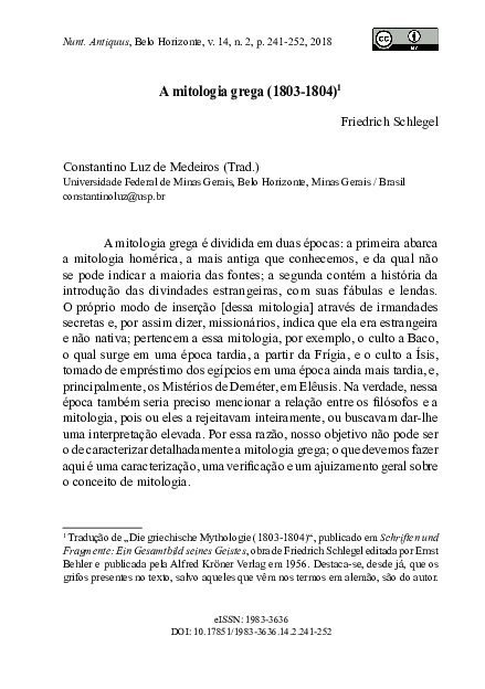 (PDF) A mitologia grega (1803-1804) 1