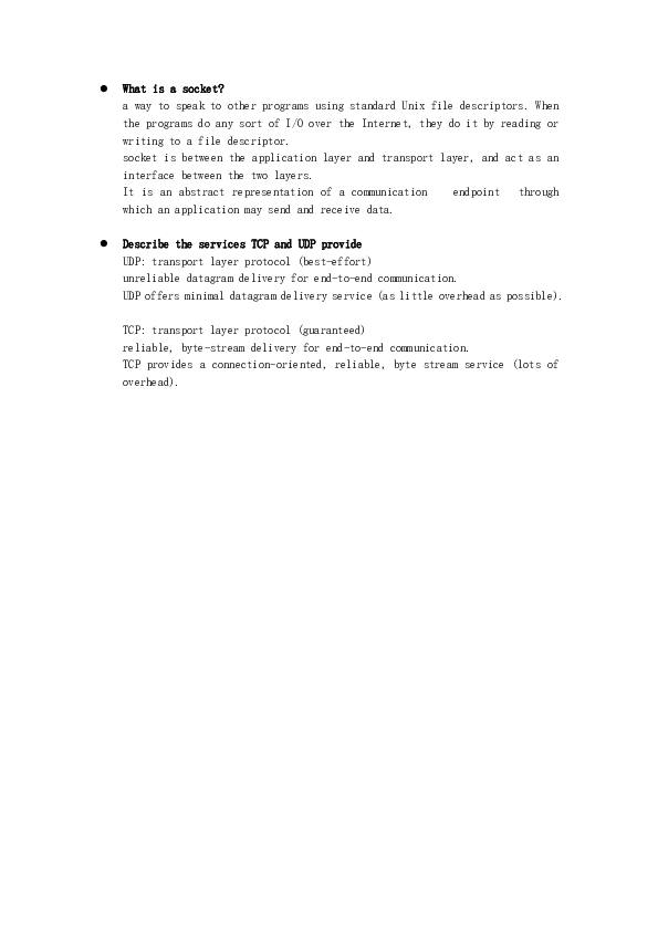 (DOC) What is a socket