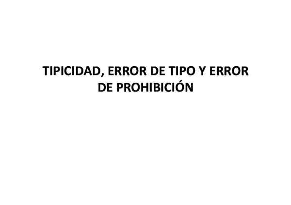 (PDF) TIPICIDAD, ERROR DE TIPO Y ERROR DE PROHIBICIÓN