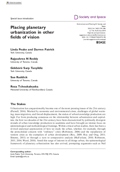 (PDF) 2018. Peake, L., Patrick, M., Reddy, R., Ruddick, S., Tanyildiz ...