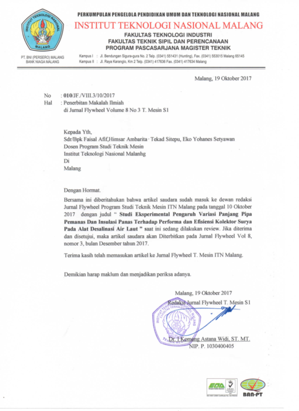 Pdf Surat Penerimaan Artikel Faisal Afif Academia Edu