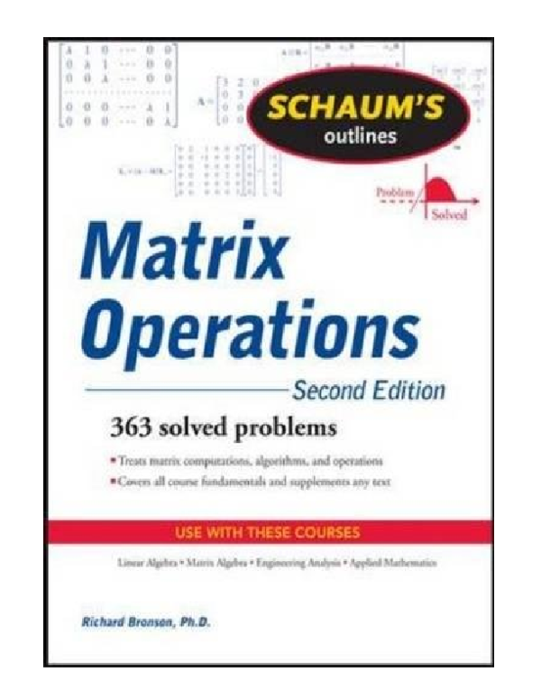 (PDF) Schaum's Outline of Matrix Operations (Schaum's Outlines