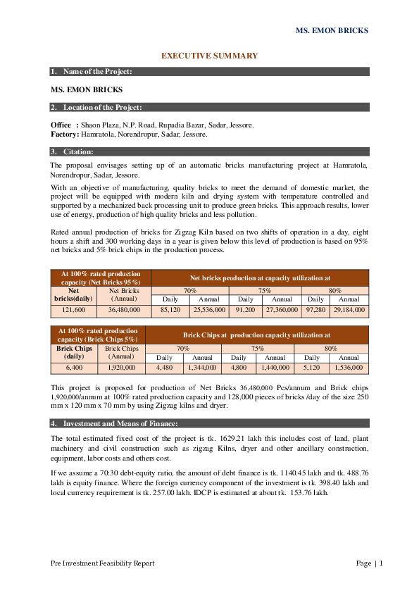 (DOC) Project Profile