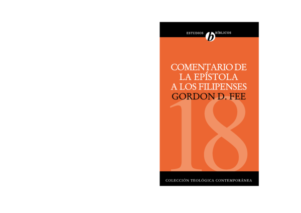 Pdf Comentario Filipenses Gordon D Fee Lorena Noé - 