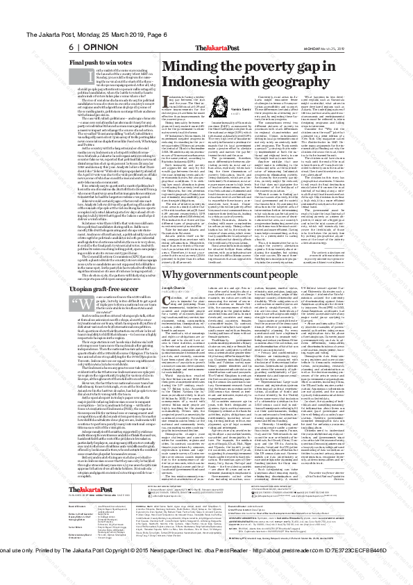 (PDF) Minding the Poverty Gap in Indonesia with Geography