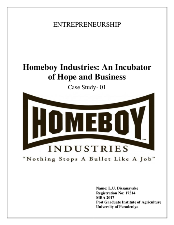 Homeboy industries essay image