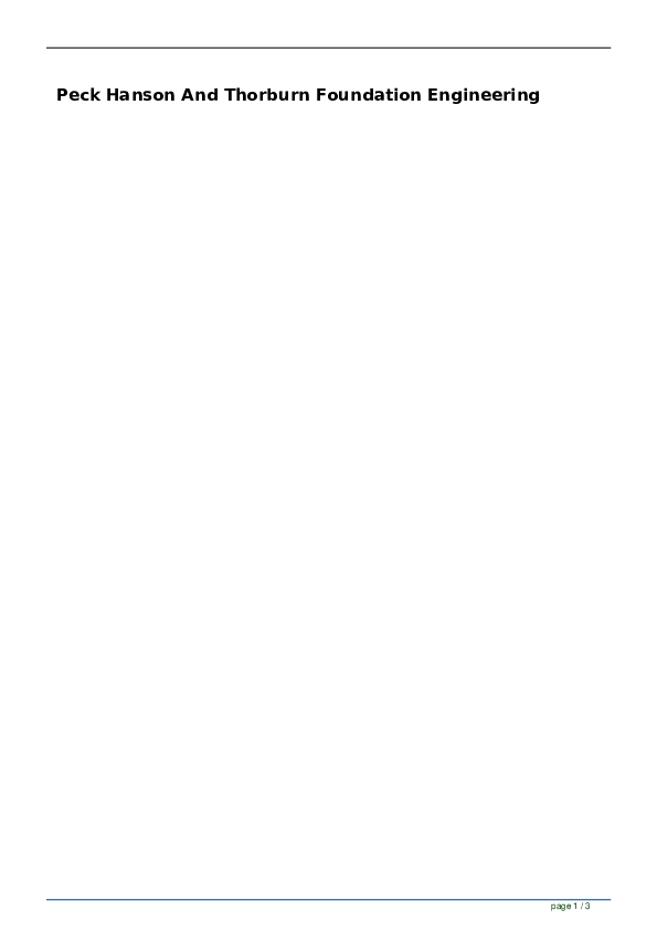 (PDF) Peck Hanson And Thorburn Foundation Engineering Balakumaran