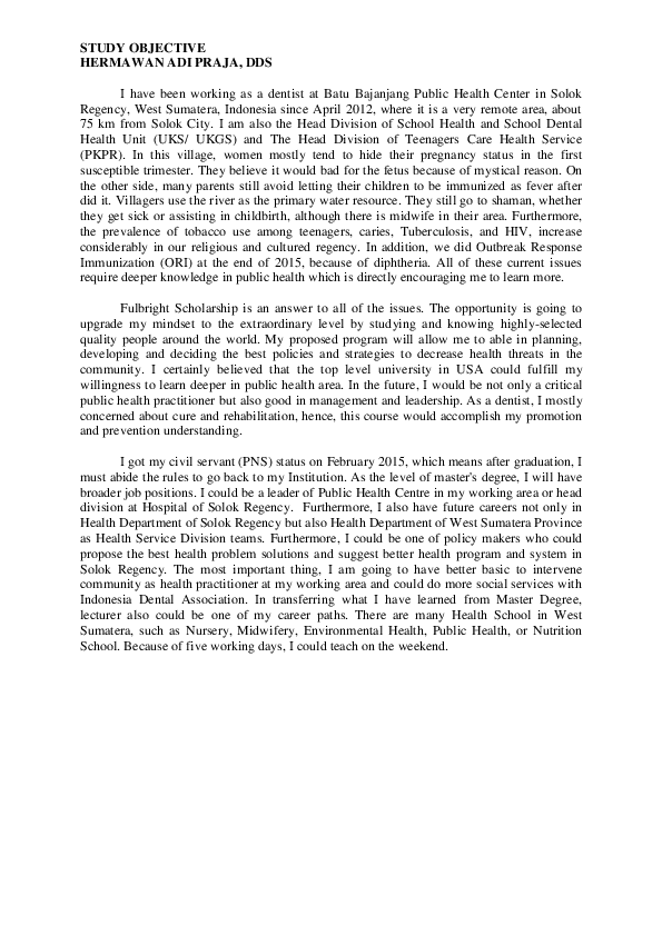 (DOC) FINAL study objective