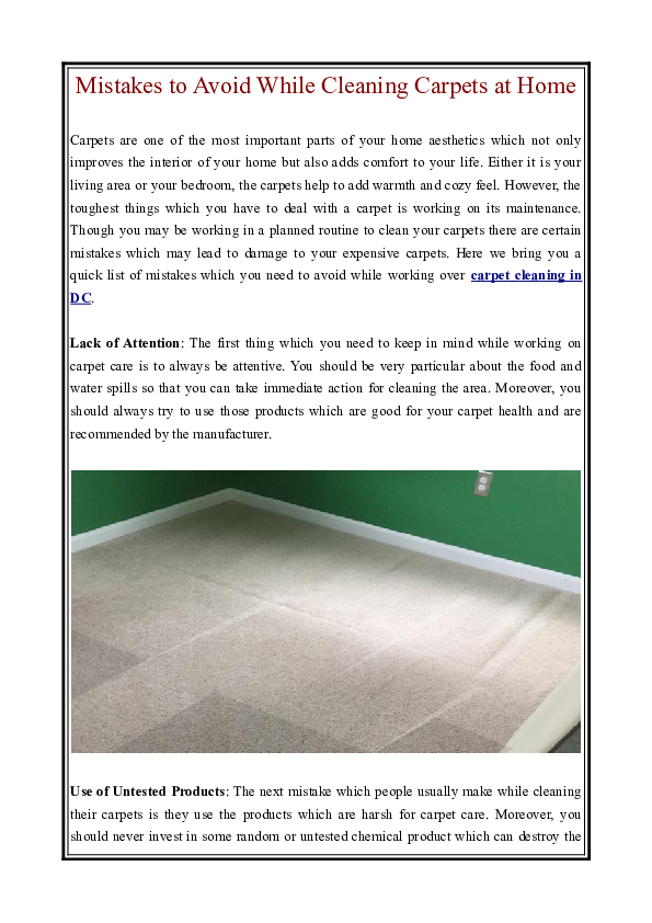(PDF) Mistakes to Avoid While Cleaning Carpets at Home Lotus Green