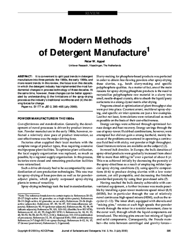 (PDF) Modern Methods of Detergent Manufacture 1 sam khak Academia.edu