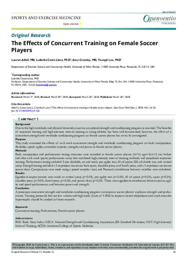 Female Soccer Player Workout Plan EOUA Blog