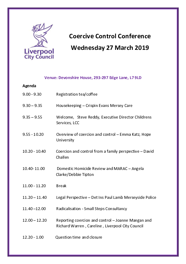 (PDF) Katz, E. (2019) ‘Overview of Coercion and Control’ Coercive