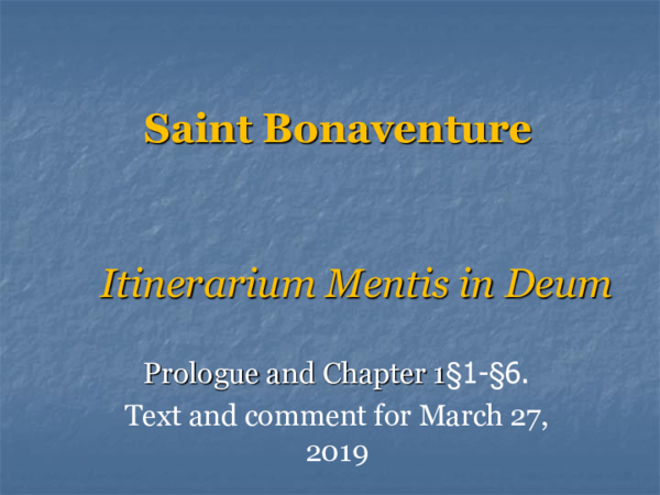 Bonaventure essay image