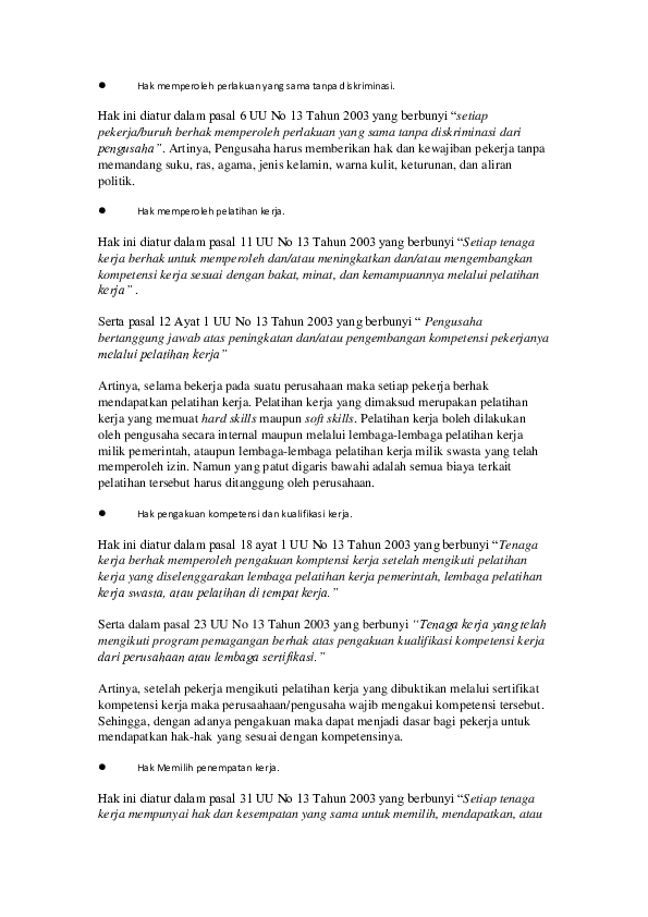 (DOC) Hak memperoleh perlakuan yang sama tanpa diskrimin