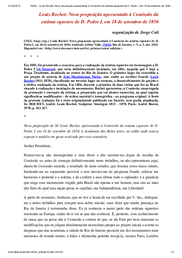 (PDF) 2010 - Louis Rochet: Nova proposição apresentada à Comissão da ...