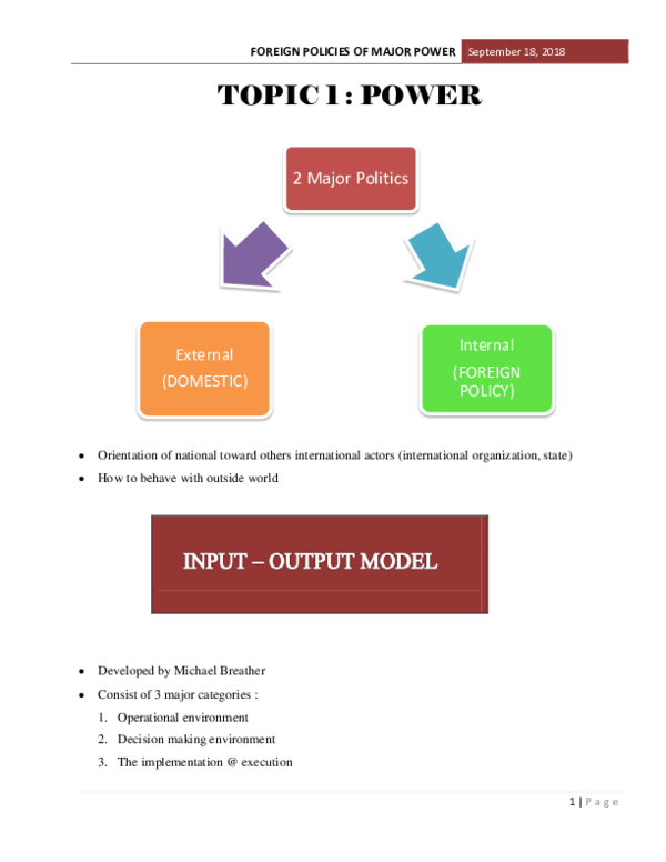 (PDF) FOREIGN POLICIES OF MAJOR POWER