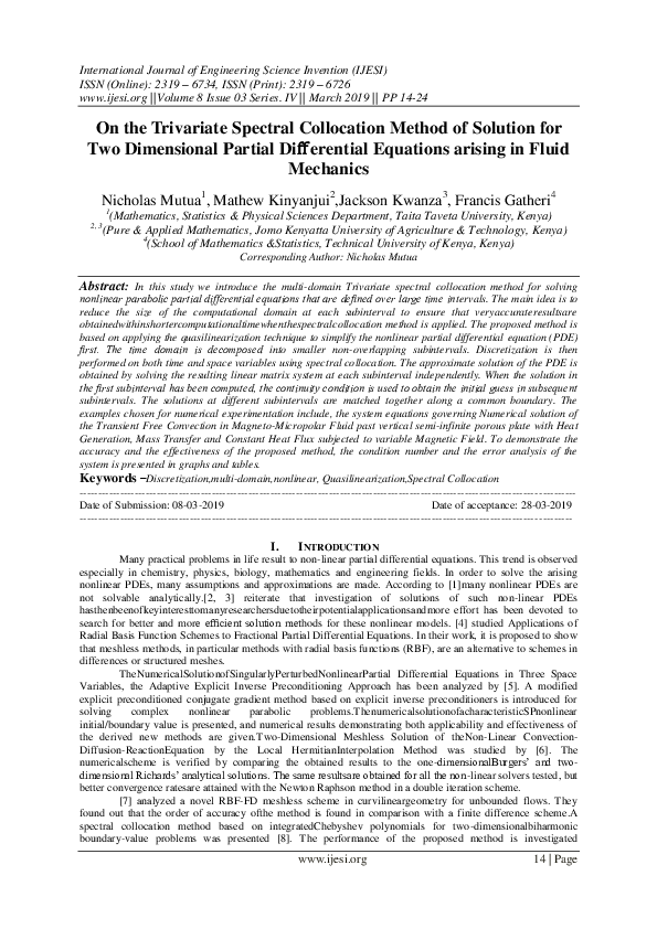 (PDF) On the Trivariate Spectral Collocation Method of Solution for Two ...