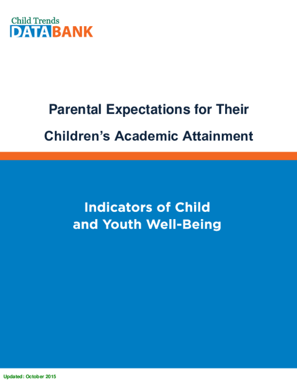 (PDF) Parental Expectations for Their Children's Academic Attainment