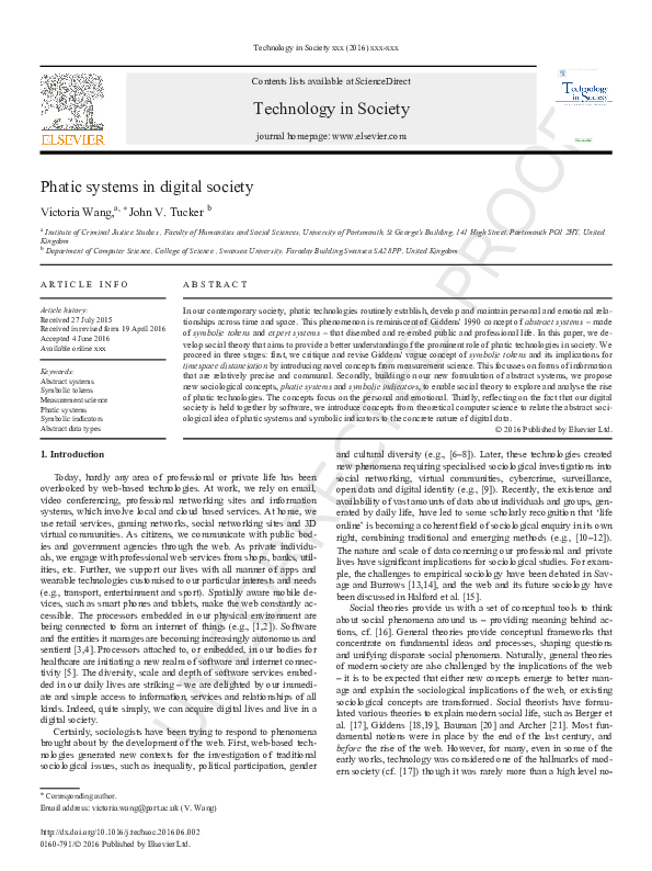 (PDF) Phatic systems in digital society