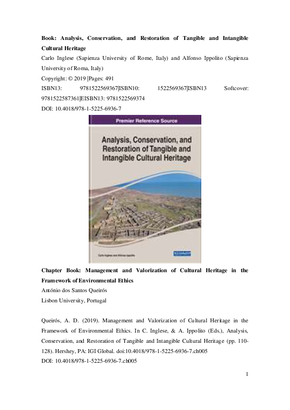 (PDF) 2018. Management and Valorization of Cultural Heritage in the ...