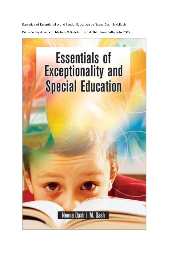 (PDF) Essentials of Exceptionality and Special Education
