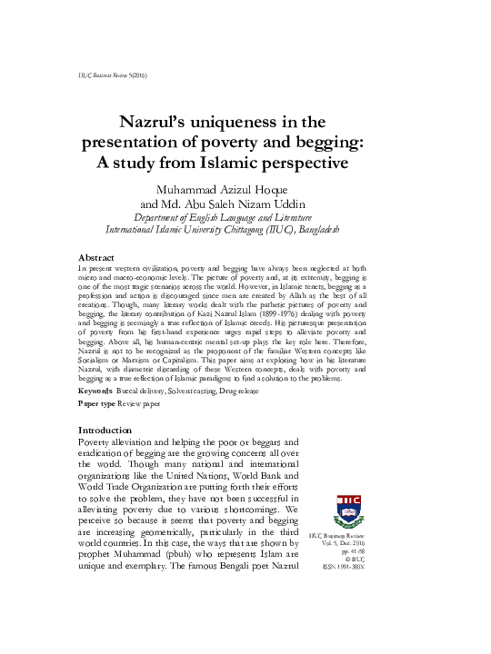 Essay on begging in islam image