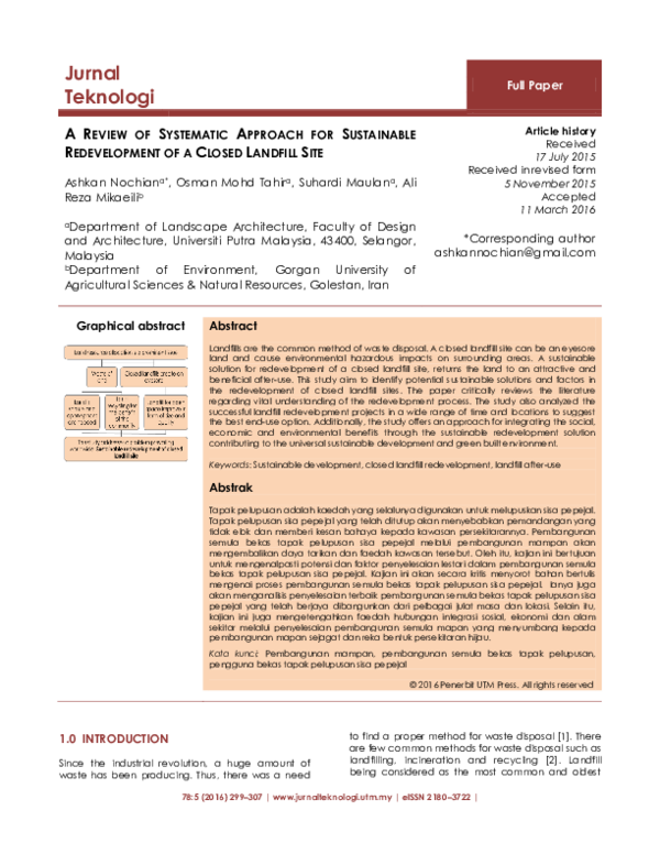 (PDF) A REVIEW OF SYSTEMATIC APPROACH FOR SUSTAINABLE REDEVELOPMENT OF ...