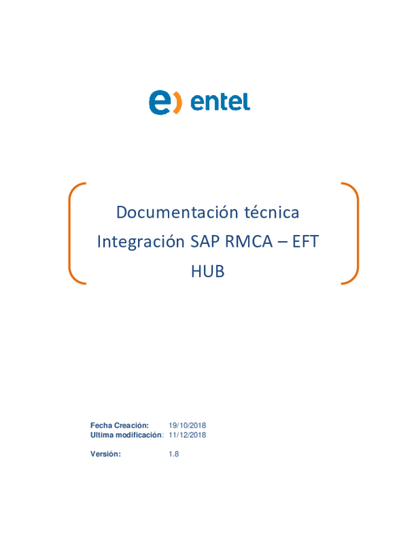 (DOC) Documentación Técnica Integración SAP RMCA HUB EFT V1.