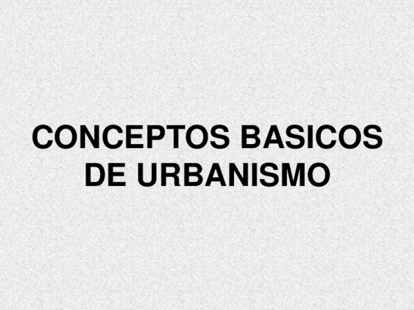 (PPT) CONCEPTOS DE URBANISMO-CARTILLAS