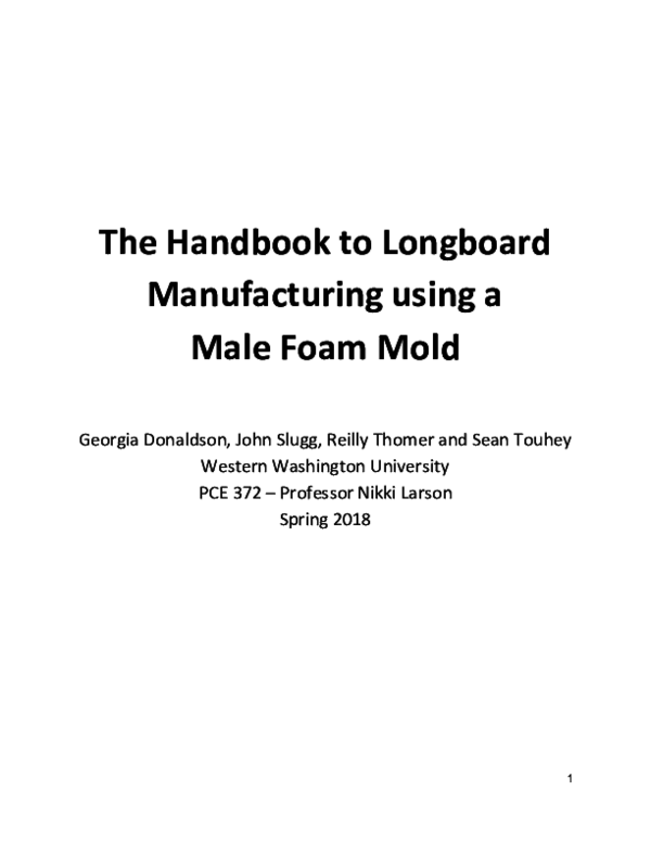 (PDF) The Handbook to Longboard Manufacturing using a Male Foam Mold
