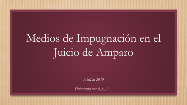 (PDF) Medios de Impugnación Juicio de Amparo