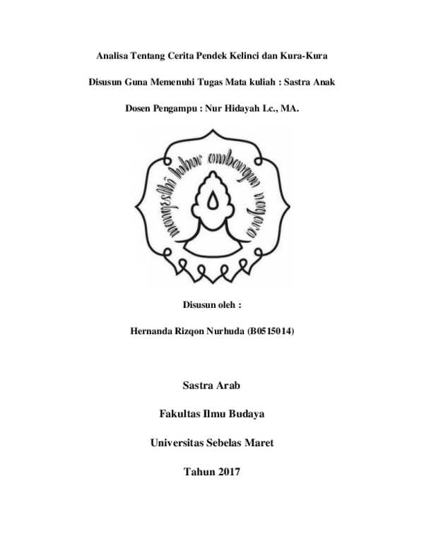 Unsur Intrinsik Fabel Kelinci Dan Kura Kura - Berbagai Unsur