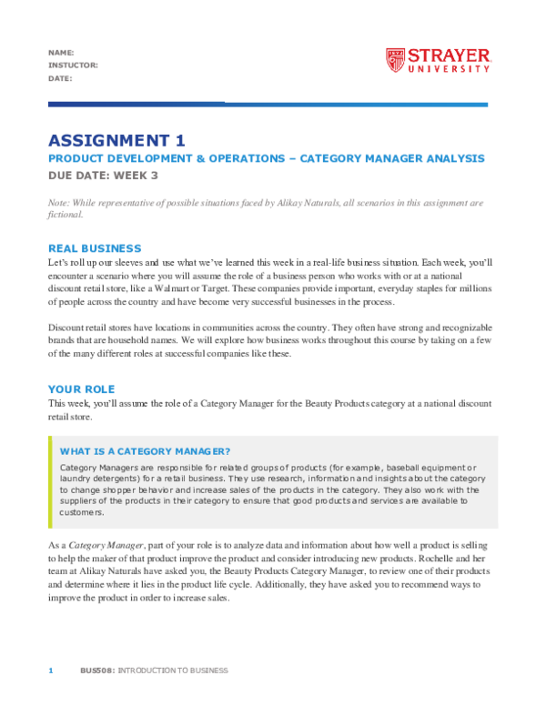 (DOC) BUS508 Assignment1 Template | Kenyatta Conner - Academia.edu