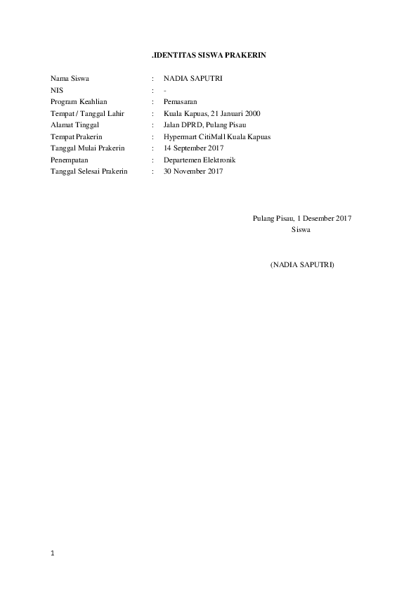 Contoh Laporan Pkl Smk Pemasaran Nusagates