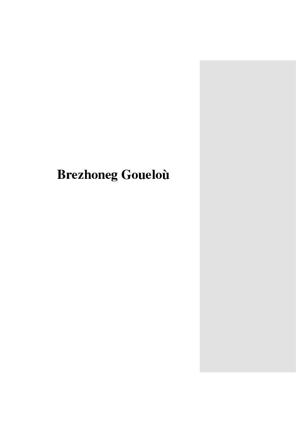 Pdf Brezhoneg Gouelou Ronan Le Coadic Academia Edu