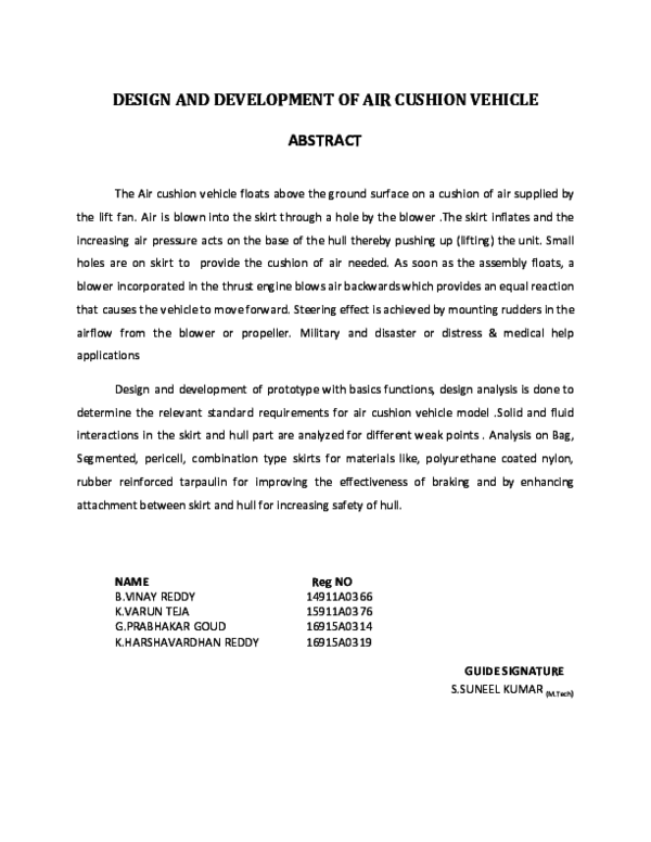 (PDF) DESIGN AND DEVELOPMENT OF AIR CUSHION VEHICLE KOSIREDDY