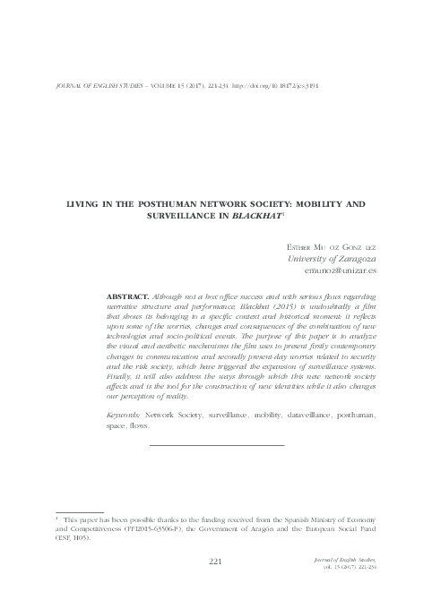(PDF) Living in the Posthuman Network Society. Mobility and ...