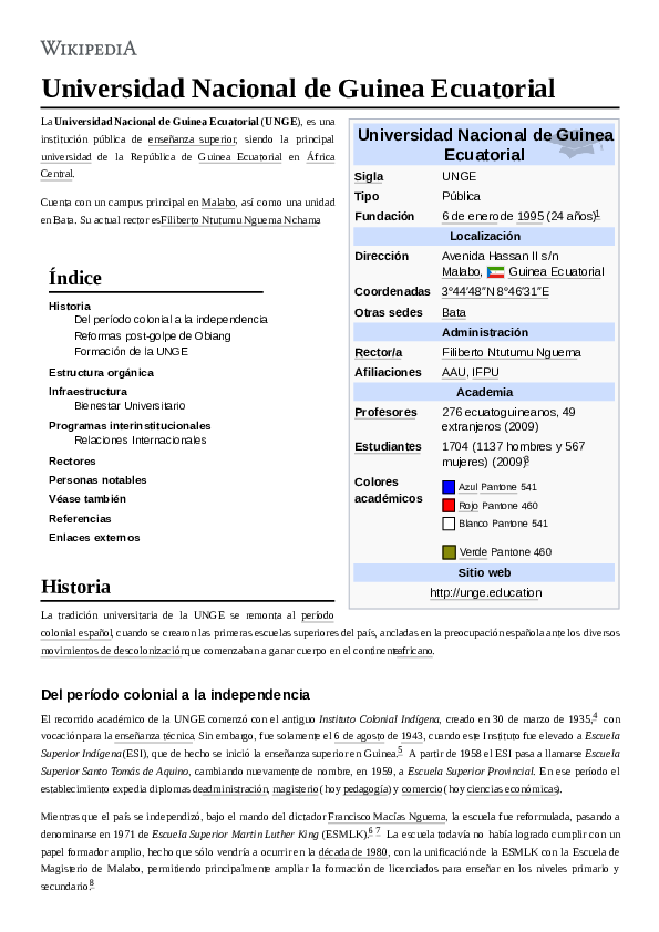 (PDF) Universidad Nacional de Guinea Ecuatorial
