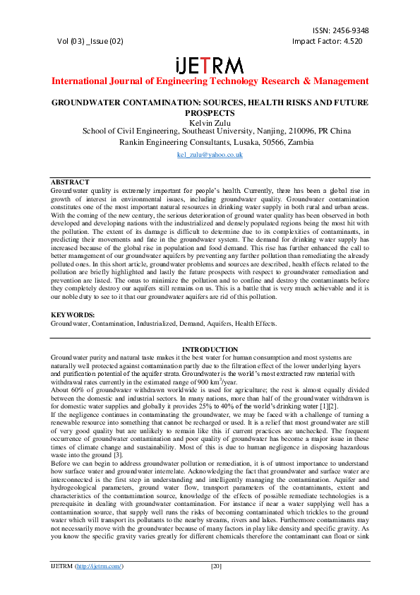 Sources of groundwater contamination image