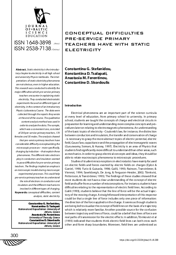  PDF CONCEPTUAL DIFFICULTIES PRE SERVICE PRIMARY TEACHERS HAVE WITH 