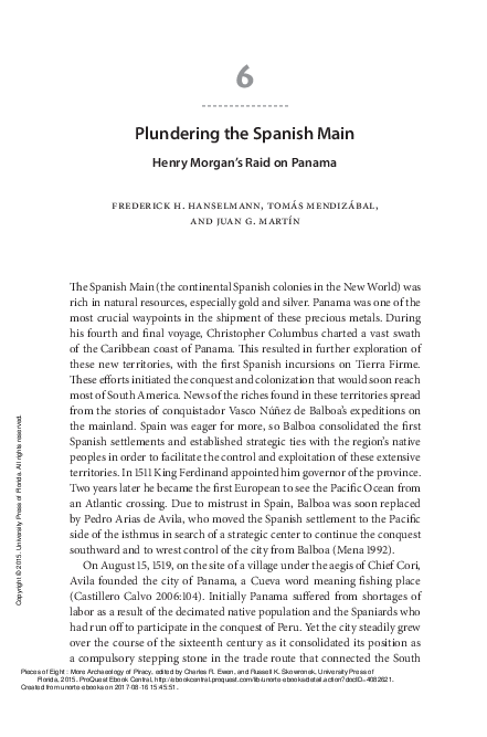 Plundering the Spanish Main: Henry Morgan´s Raid on Panama