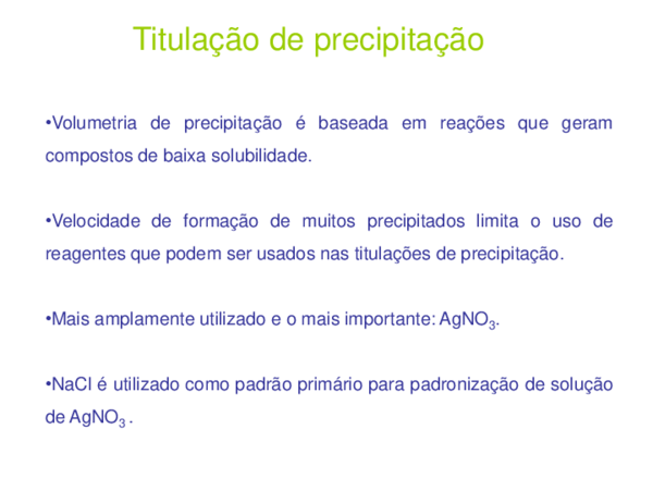 PDF) Titulação de precipitação