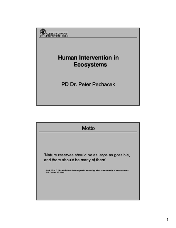 PDF Human Intervention in Ecosystems Biology Diagrams