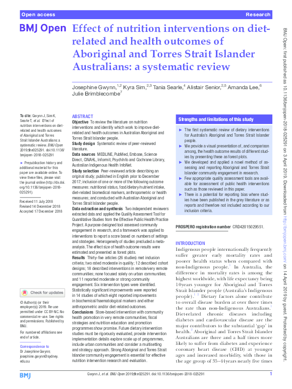 (PDF) Effect of nutrition interventions on diet- related and health ...